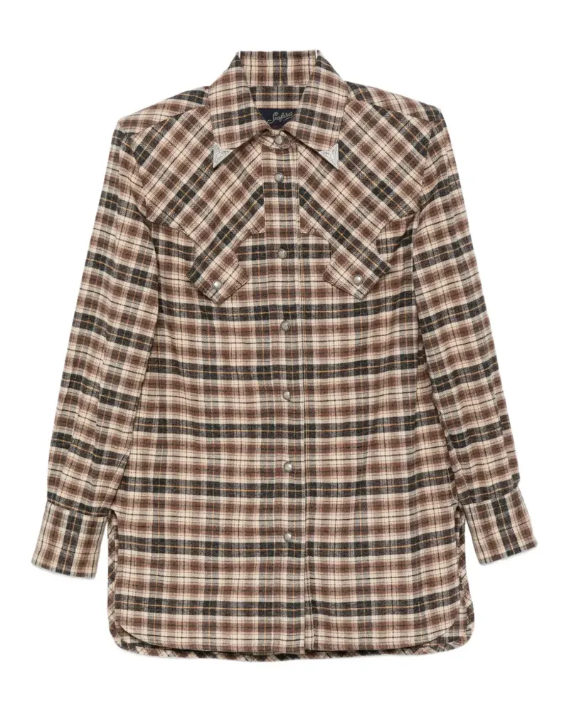 Seafarer check-pattern western shirt - Braun Braun