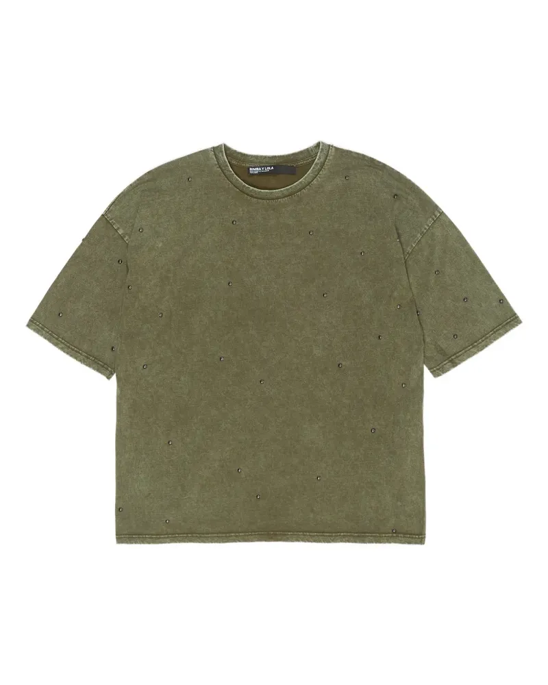 BIMBA Y LOLA T-Shirt mit Nieten - Grün Grün