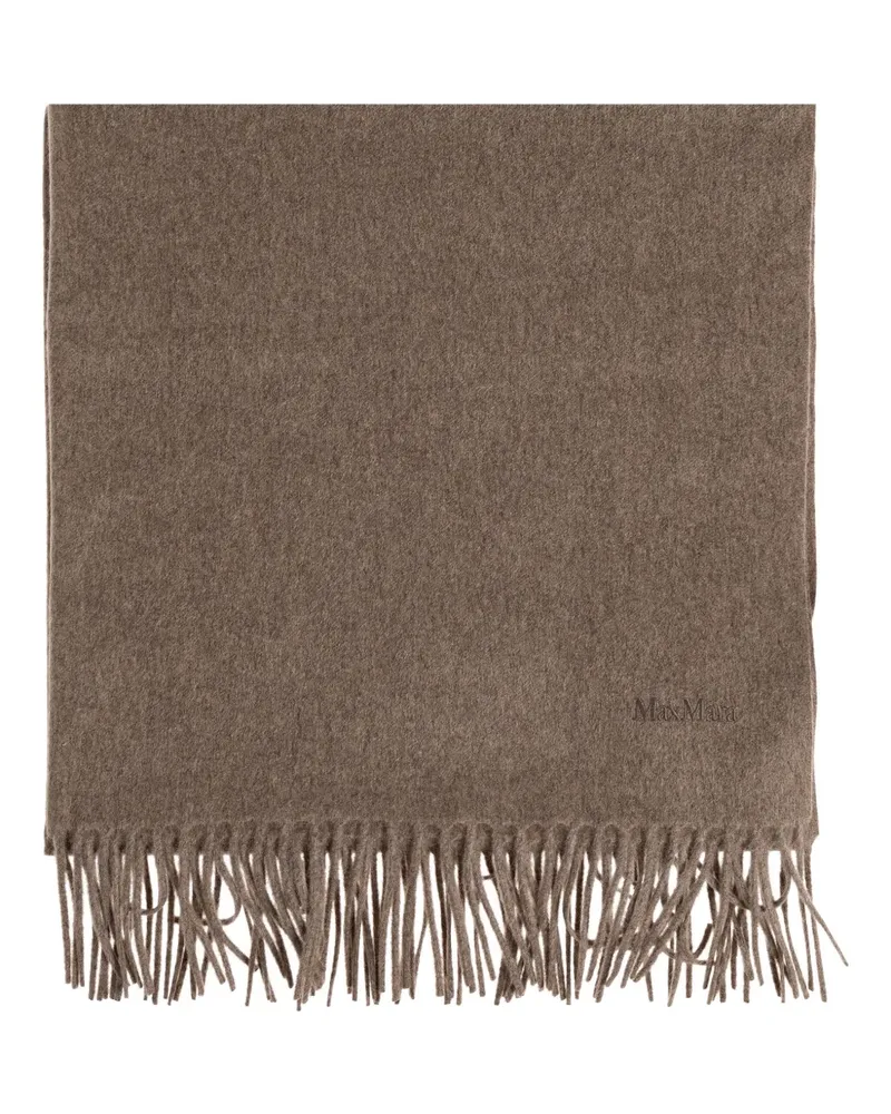 Max Mara Kaschmirschal mit Fransen - Braun Braun