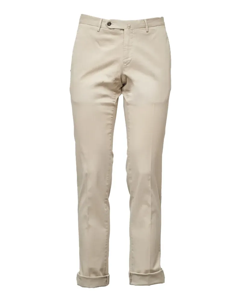 PT TORINO slim-fit gabardine trousers - Nude Nude