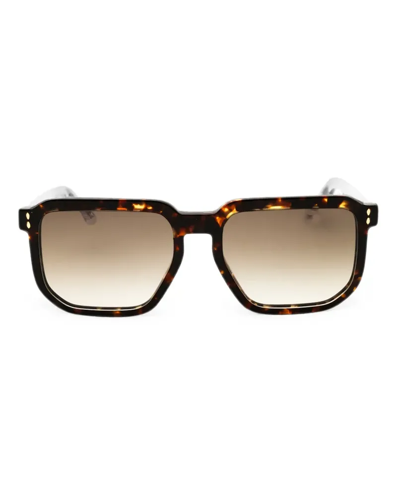 Isabel Marant geometric-frame sunglasses - Braun Braun