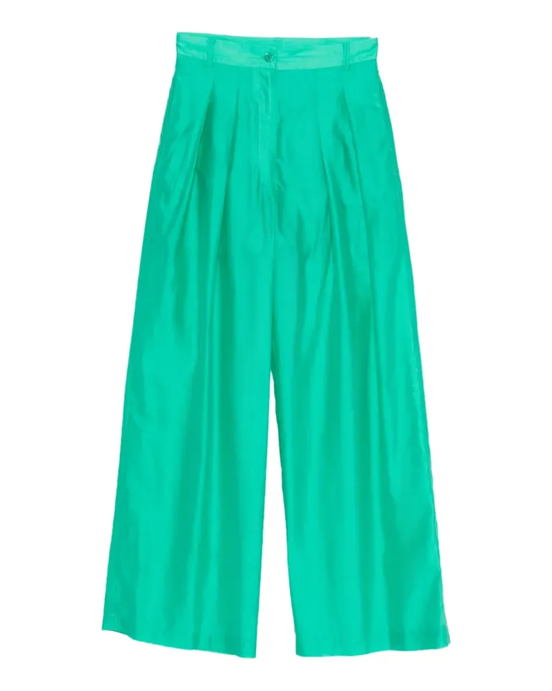 SOLOTRE pleated trousers - Grün Grün