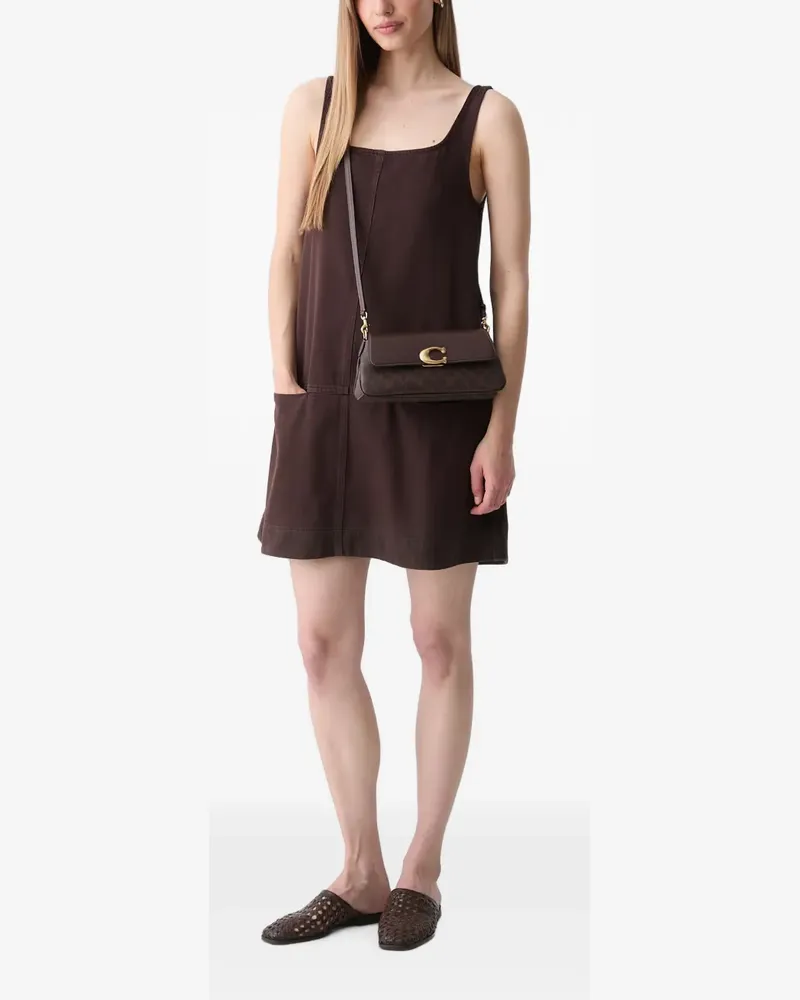 Marc O'Polo Minikleid mit eckigem Ausschnitt - Braun Braun