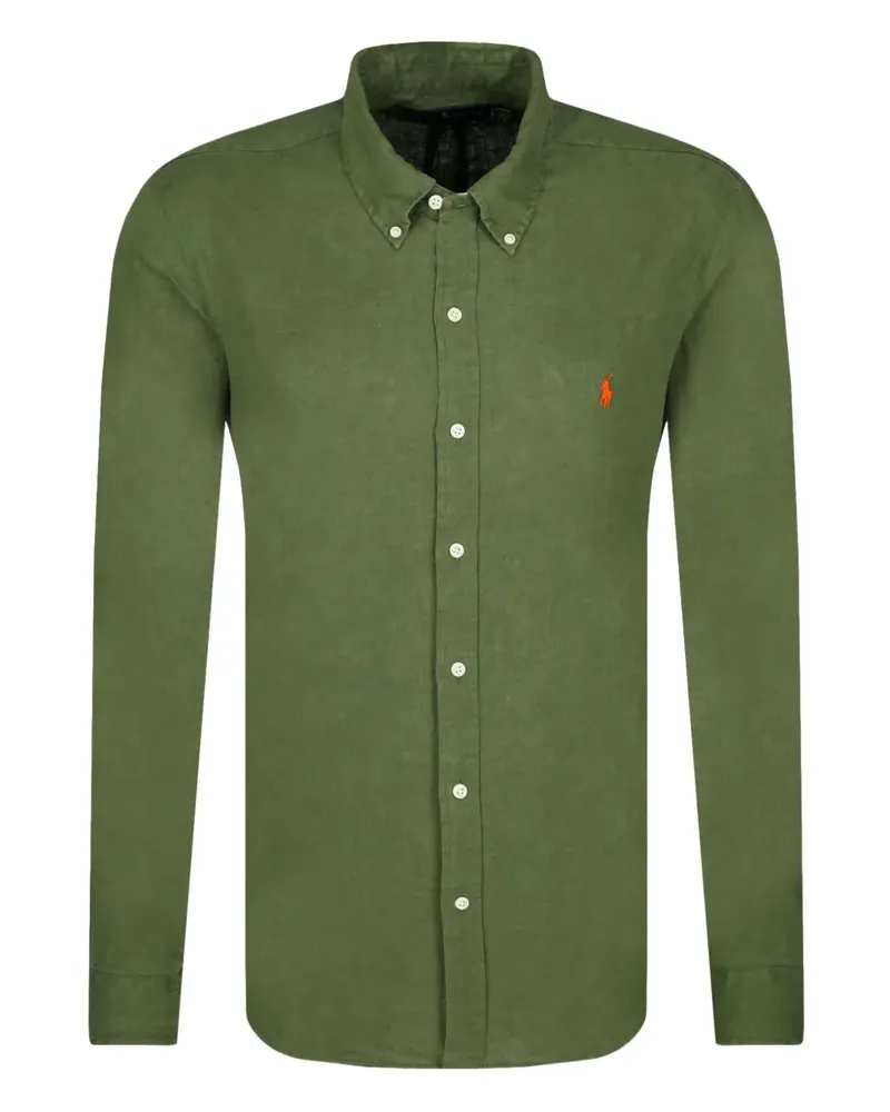 Ralph Lauren Leinenhemd mit Logo-Stickerei - Grün Grün