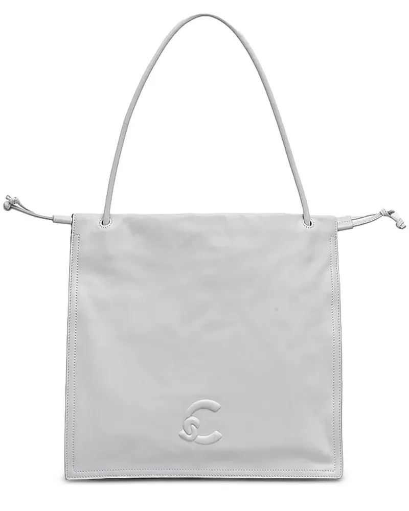 Coccinelle Großer Dulse Tote Bag mit Logo-Prägung - Grau Grau