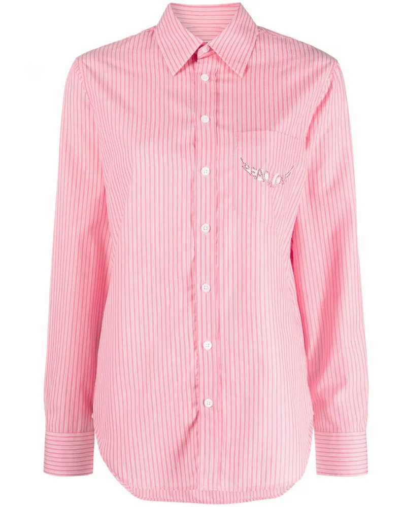 Zadig & Voltaire T-Shirt mit Logo-Verzierung - Rosa Rosa