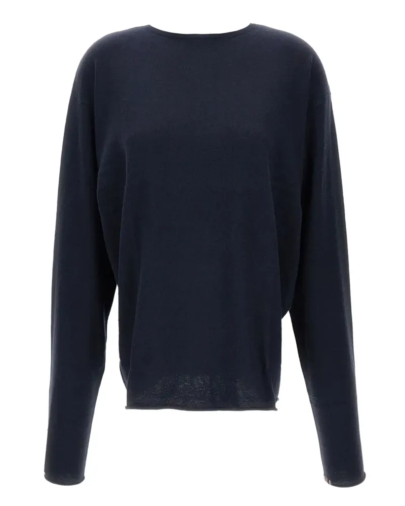 extreme cashmere Pullover mit geripptem Saum - Blau Blau