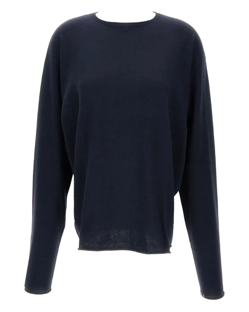 extreme cashmere Pullover mit geripptem Saum - Blau Blau
