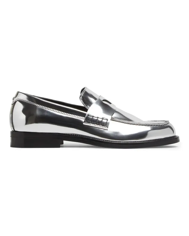 GCDS Wirdo mirrored-effect loafers - Silber Silber