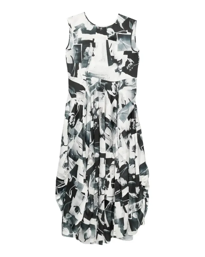 HIGH Sparky print midi dress - Weiß Weiß