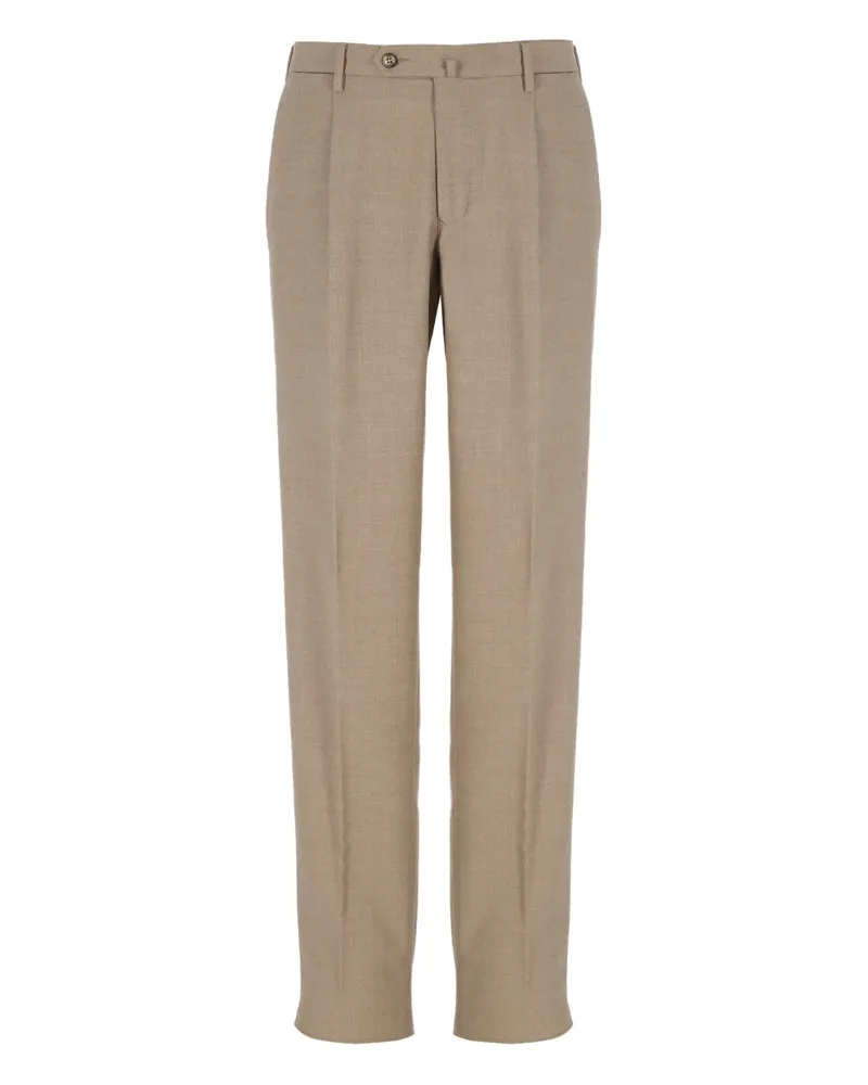 Luigi Bianchi Mantova pleated-detail trousers - Nude Nude