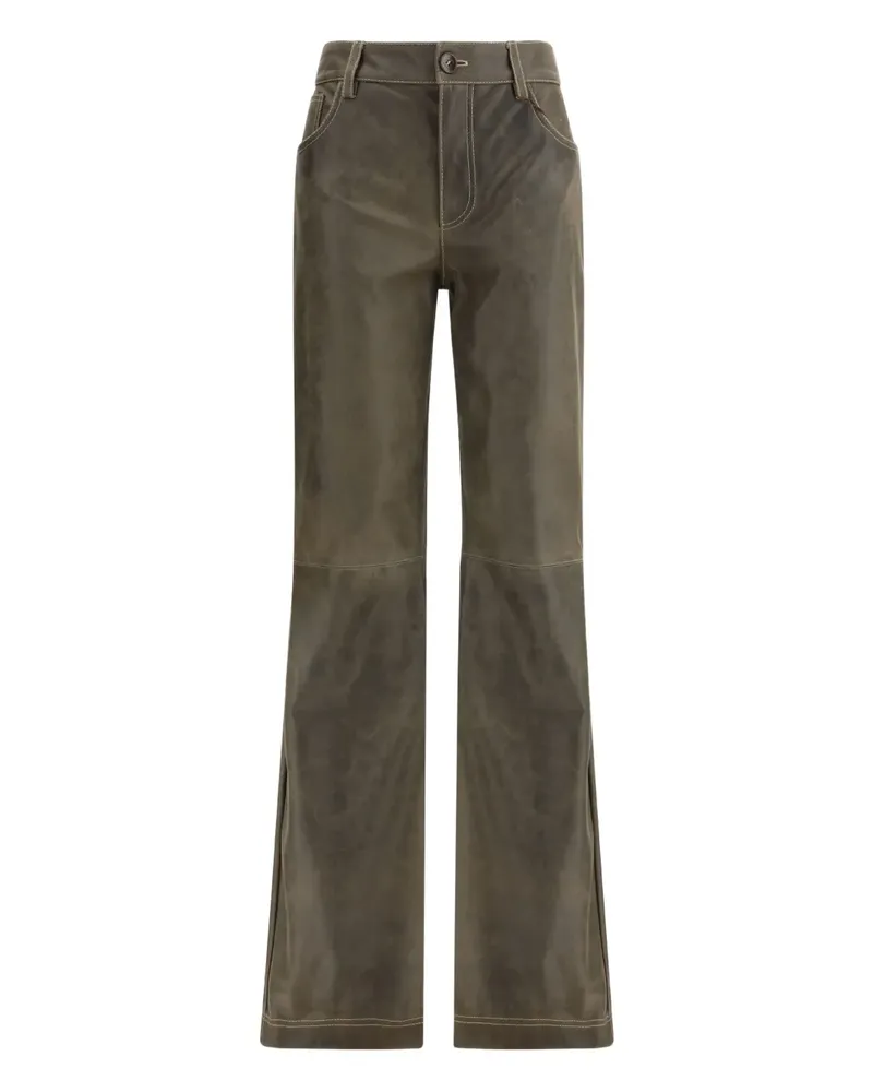 Etro Ausgestellte Lederhose - Braun Braun