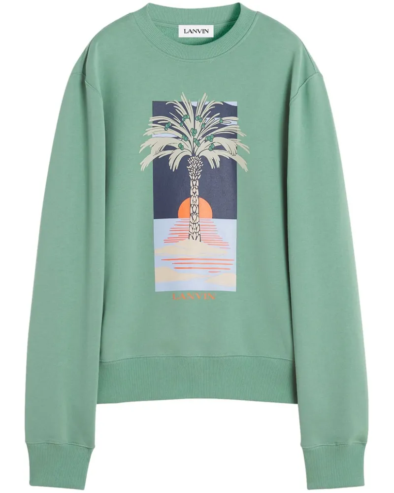Lanvin Sweatshirt mit Print - Grün Grün