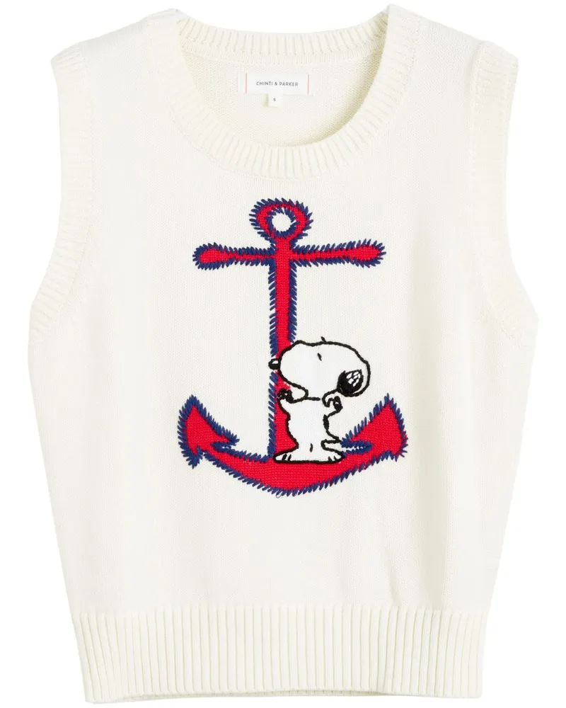 Chinti & Parker Snoopy Oberteil - Weiß Weiß