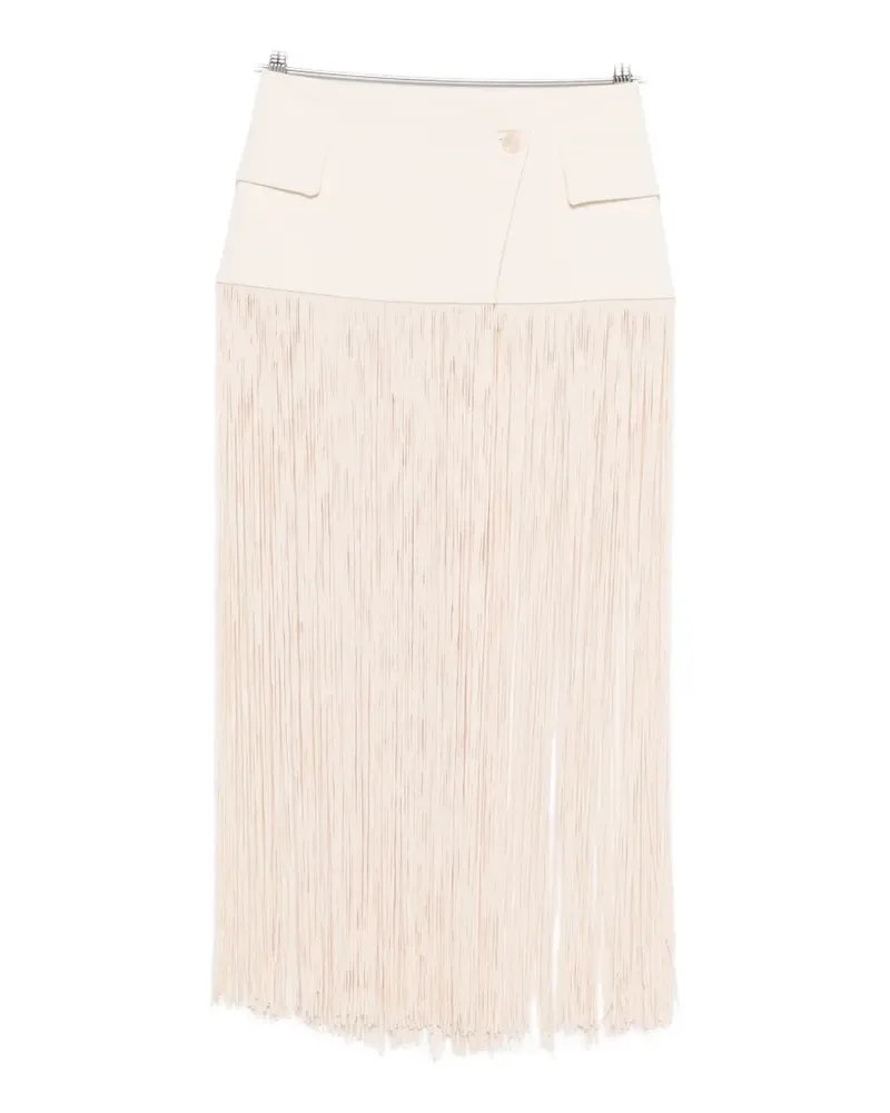 Patrizia Pepe fabric fringe wrap belt - Nude Nude