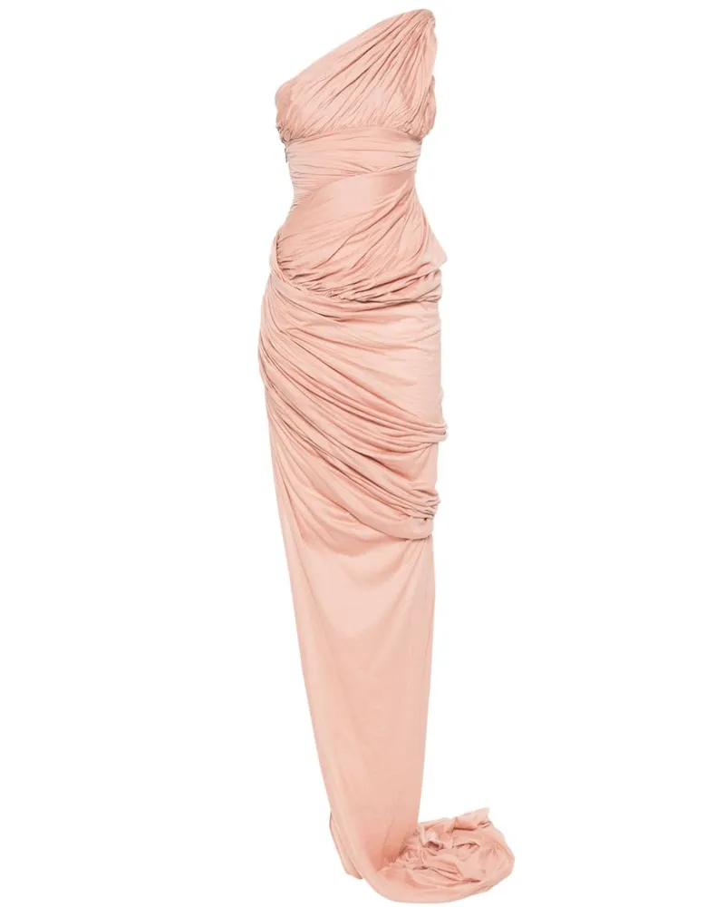 Rick Owens Drapiertes Maxikleid Rosa