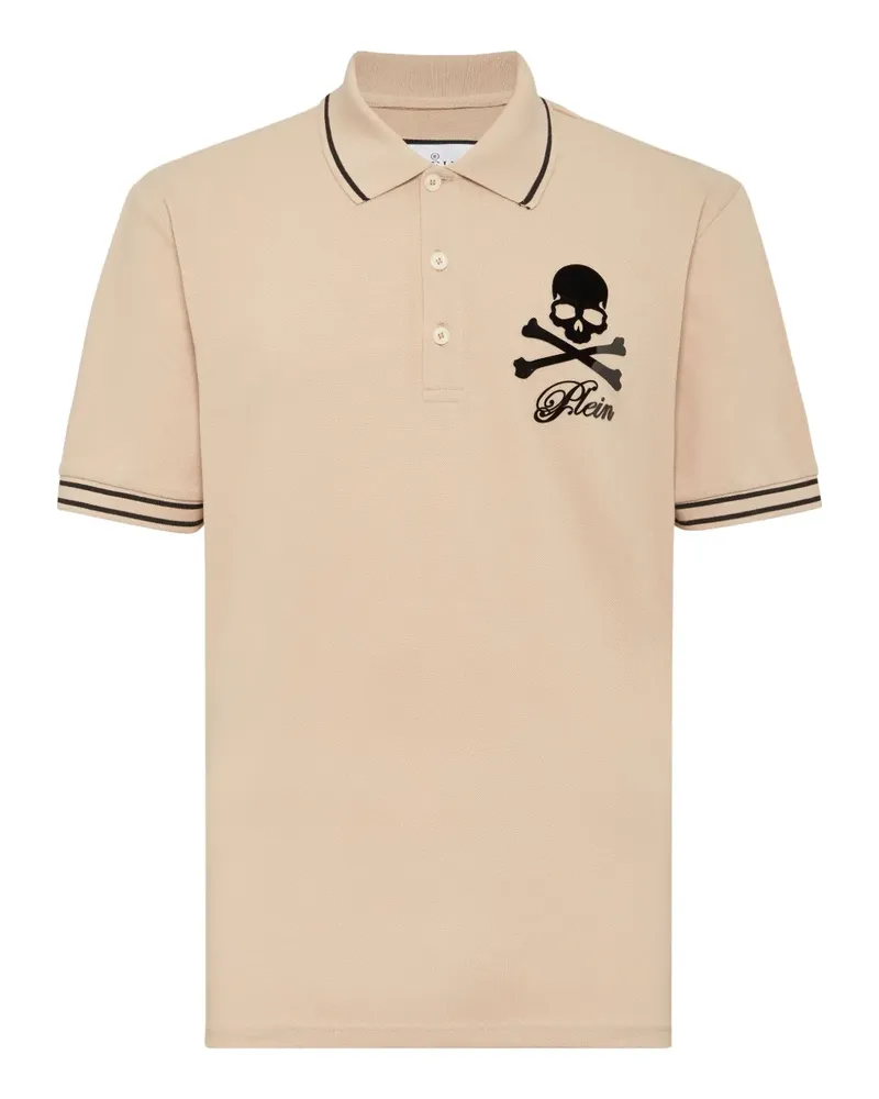 Philipp Plein Skull & Bones Poloshirt - Nude Nude