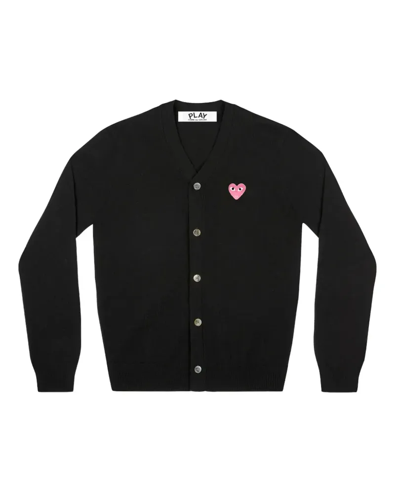 Comme des Garçons Cardigan mit Herz-Patch - Schwarz Schwarz