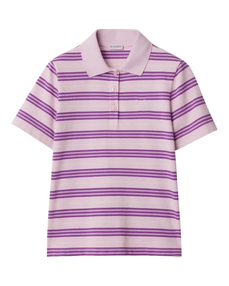 Burberry Gestreiftes Poloshirt - Rosa Rosa
