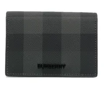 Kariertes Portemonnaie mit Logo - Grau