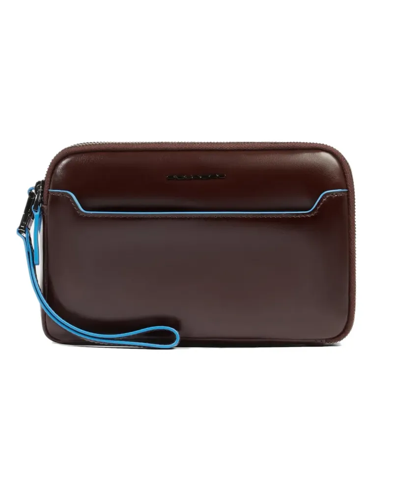 Piquadro Clutch mit Logo-Stempel - Braun Braun