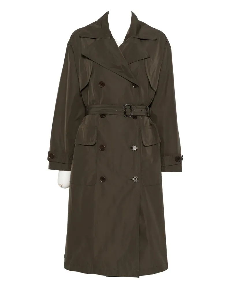 ASPESI Doppelreihiger Mantel mit Gürtel - Grün Grün