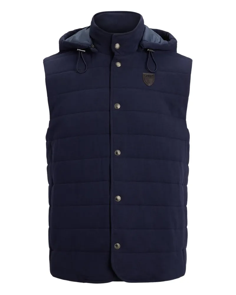 Ralph Lauren quilted-design hooded vest - Blau Blau