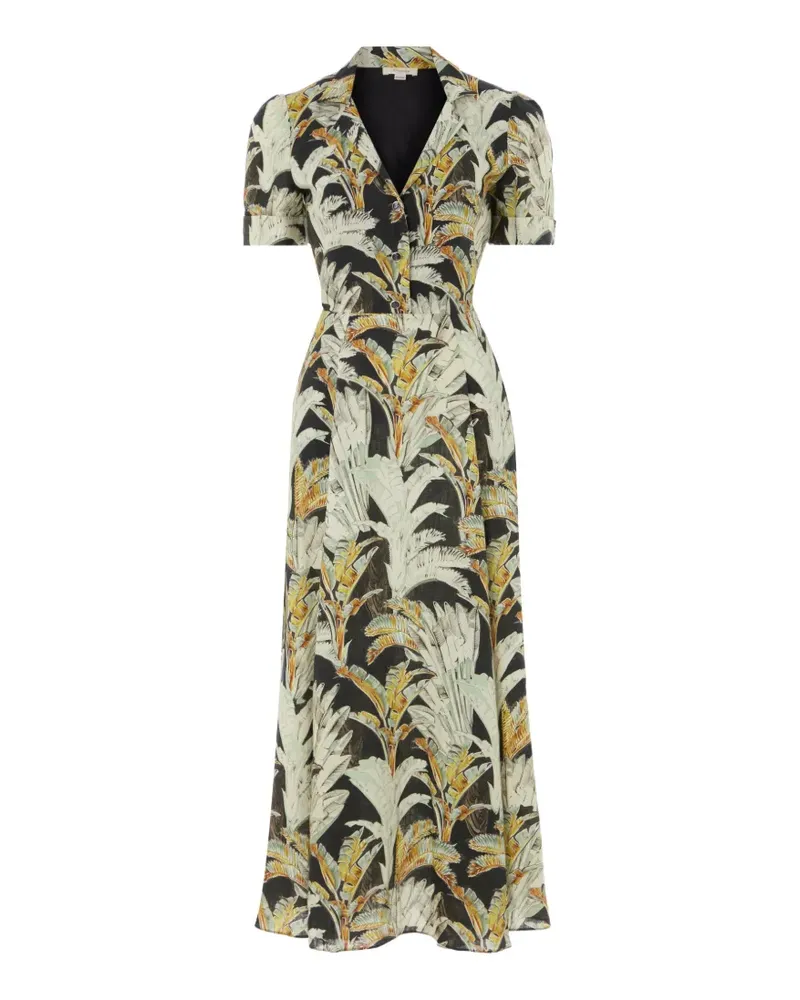 Temperley London Baxter palm leaf-print dress - Schwarz Schwarz