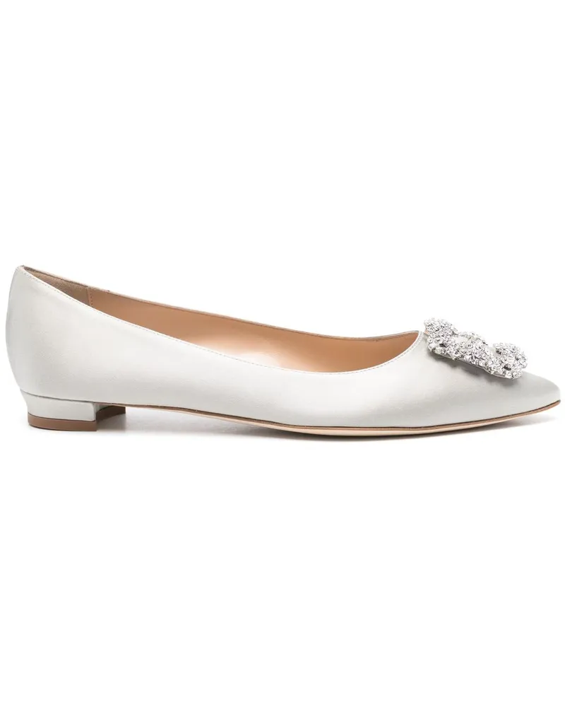 Manolo Blahnik Hangisi Ballerinas - Grau Grau