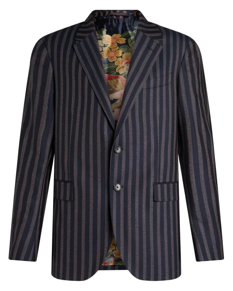Etro Gestreiftes Sakko - Blau Blau