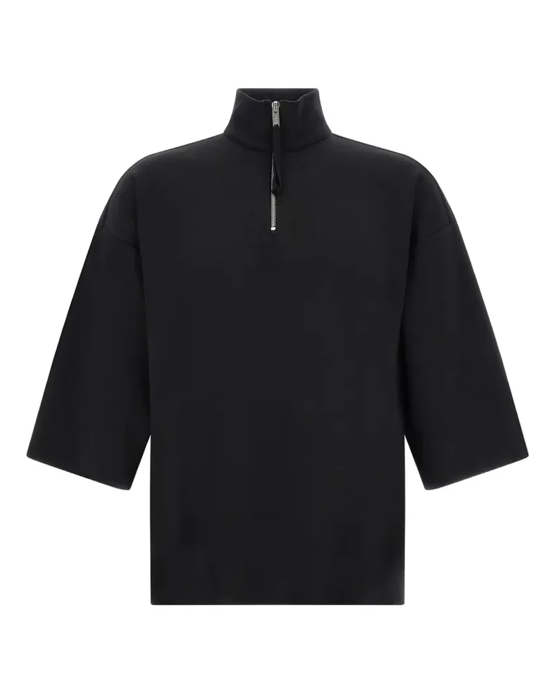 THOM KROM half-zip short-sleeve sweatshirt - Schwarz Schwarz