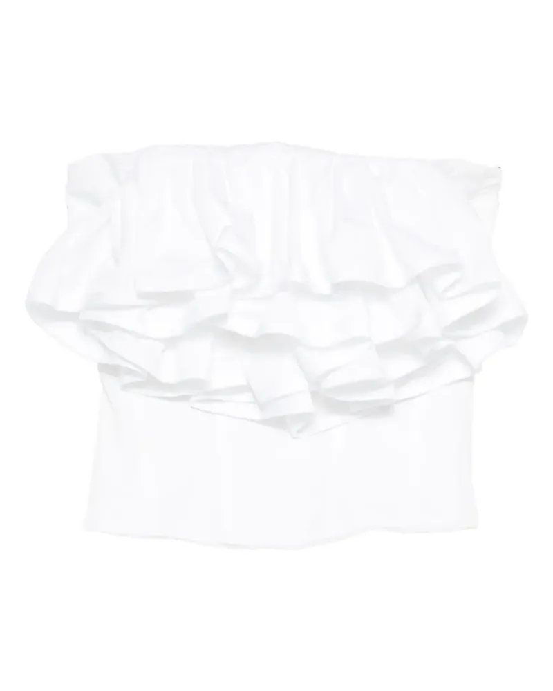Viktor & Rolf Top mit Rüschen - Weiß Weiß