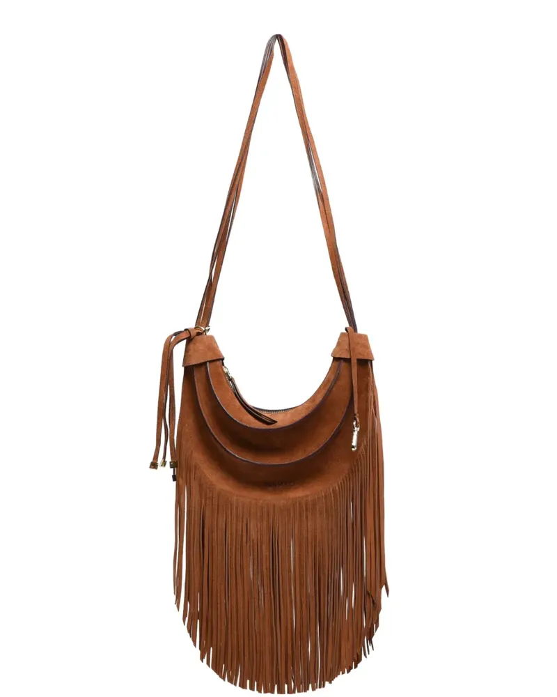 FARM Rio Schultertasche mit Fransen - Braun Braun