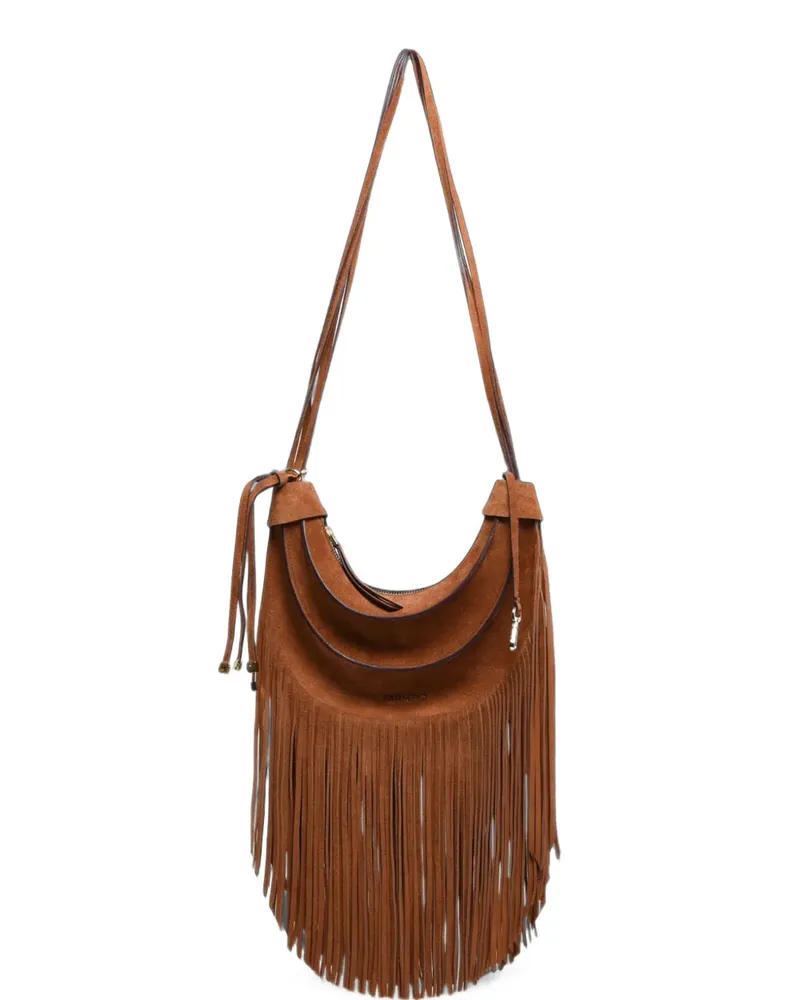 FARM Rio Schultertasche mit Fransen - Braun Braun