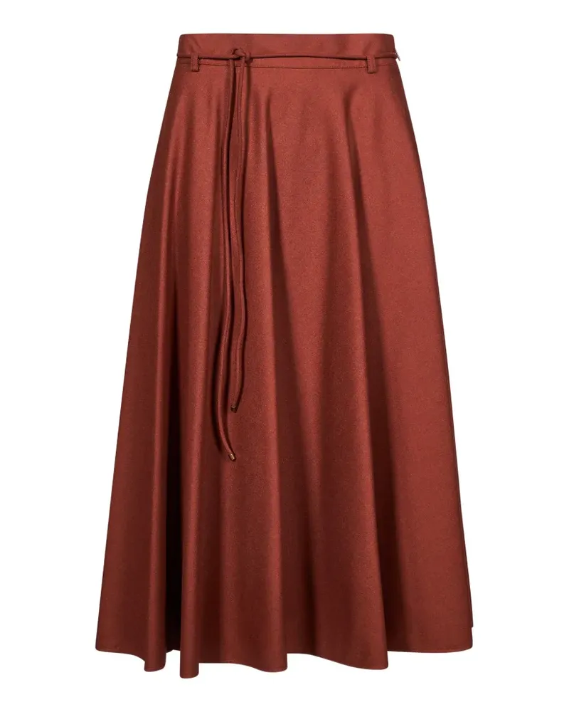 Max Mara flared cashmere foule skirt - Braun Braun