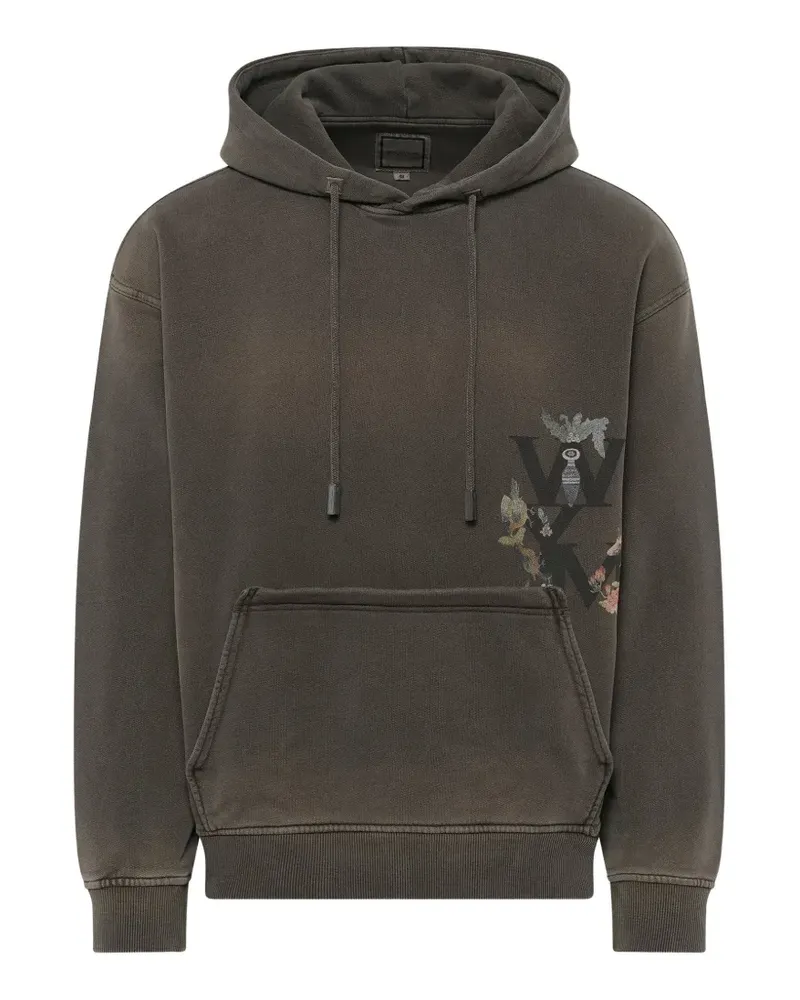 Wooyoungmi print-detail hoodie - Braun Braun