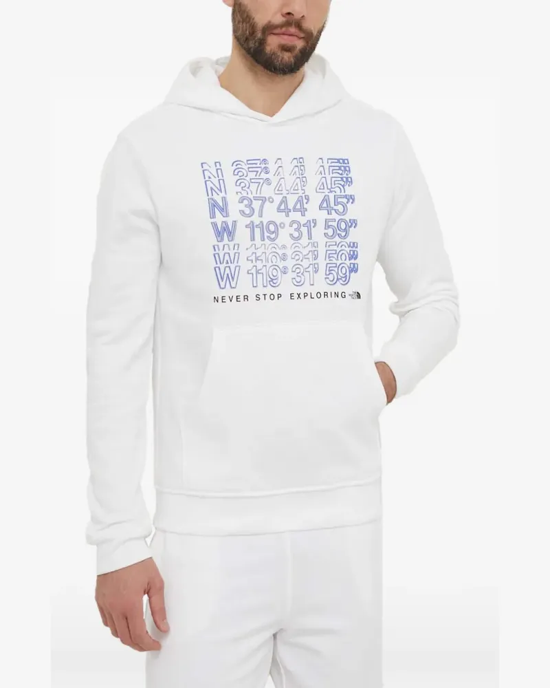 The North Face print hooded sweatshirt - Weiß Weiß