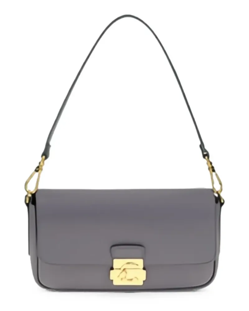 Coccinelle medium C-Me Lock leather shoulder bag - Grau Grau