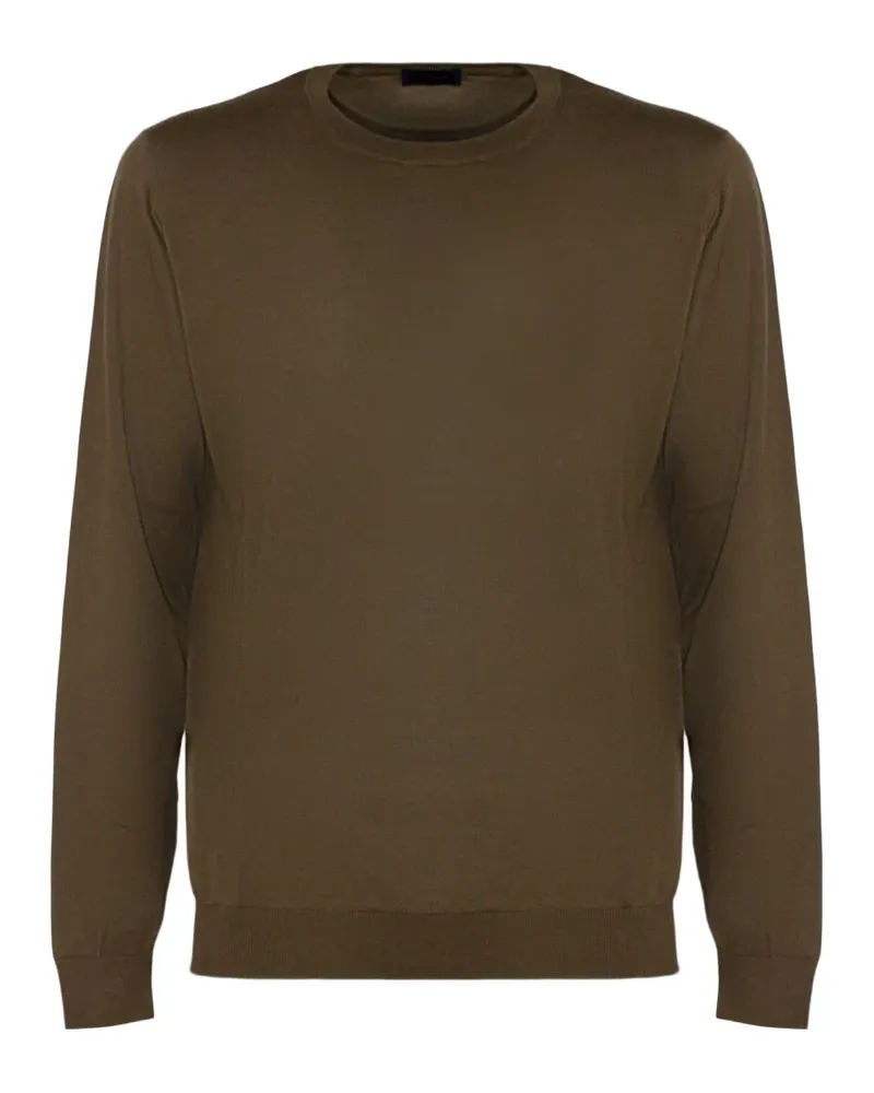 Drumohr  Geripptes Sweatshirt mit rundem Ausschnitt - Grün Grün