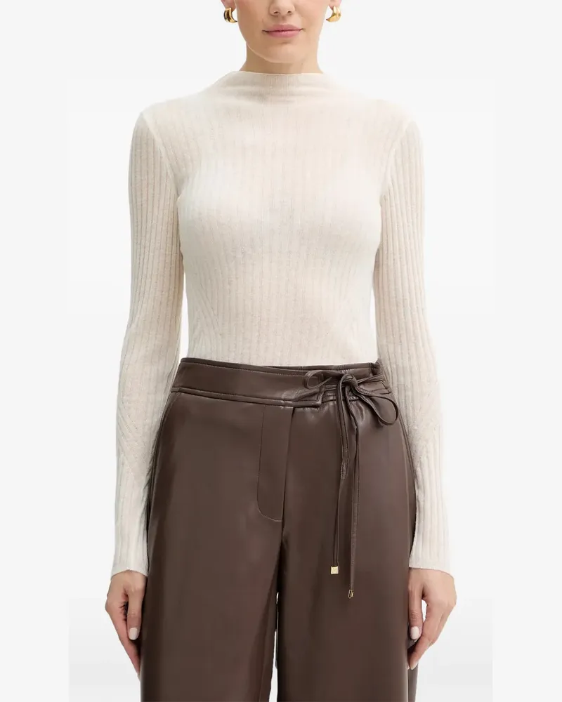 HUGO BOSS ribbed-knit top - Weiß Weiß