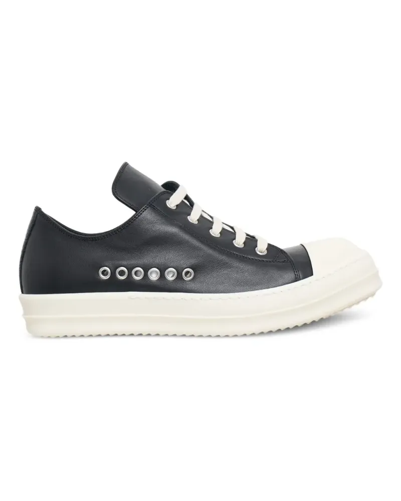 Rick Owens Sneakers mit Ösen - Schwarz Schwarz