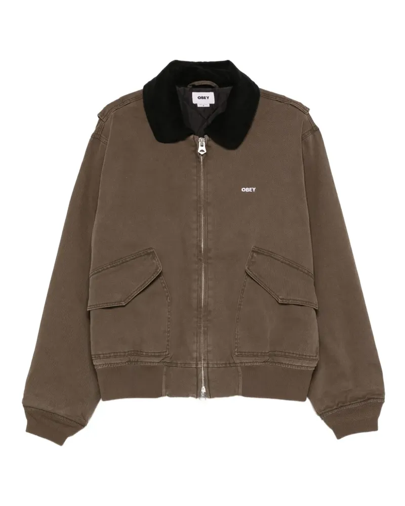 Obey Cwu Jacke mit Cordkragen - Braun Braun