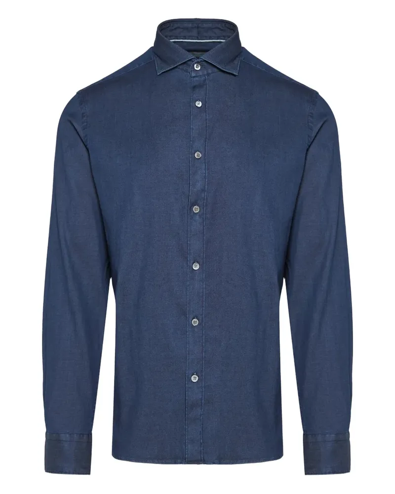 Canali Klassisches Hemd - Blau Blau