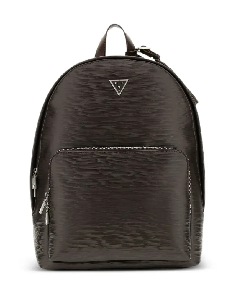 Guess Strukturierter Milano Rucksack - Braun Braun