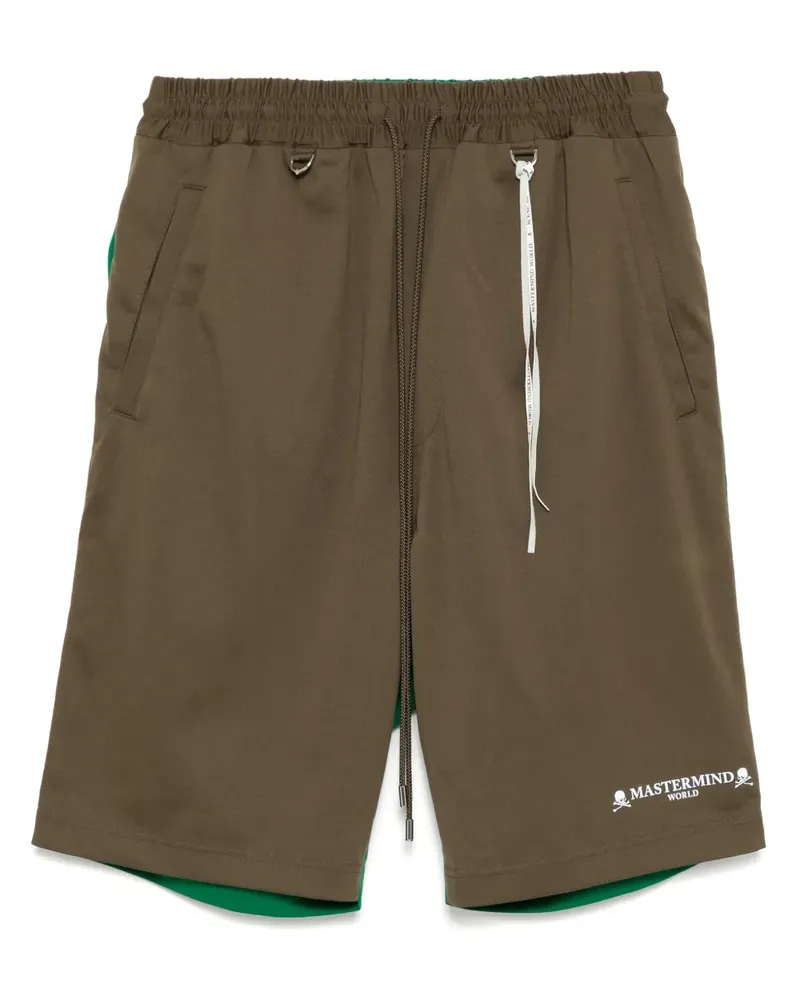 Mastermind World Shorts in Colour-Block-Optik - Grün Grün