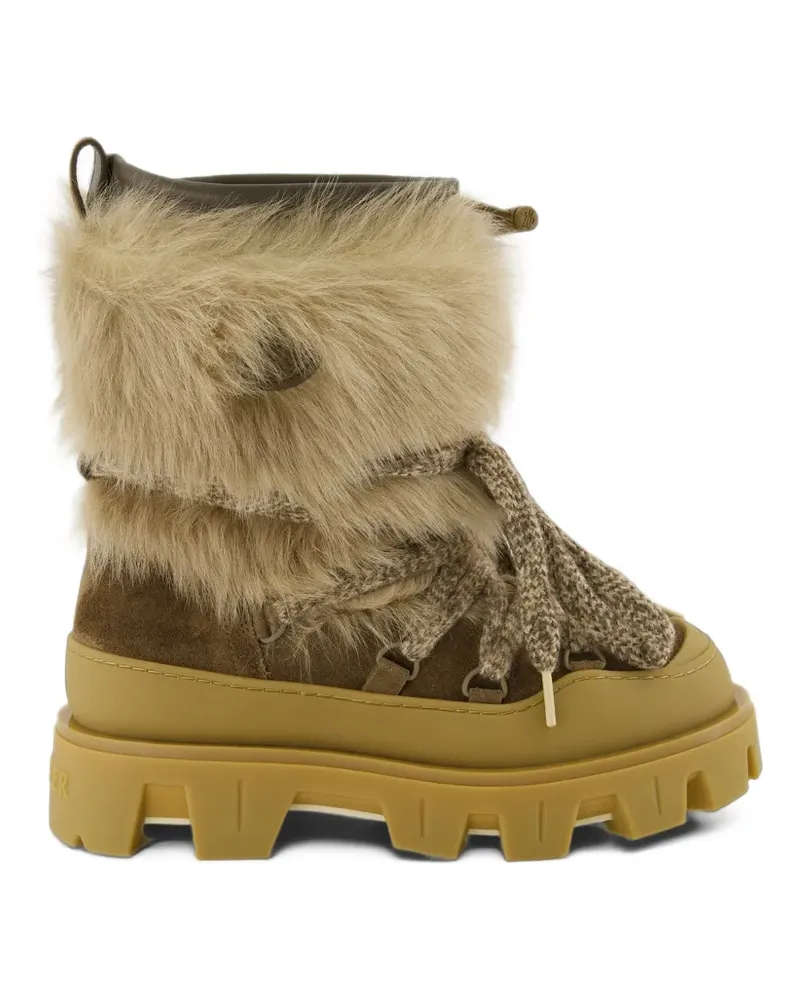 Moncler Peak Après Stiefel aus Shearling und Wildleder - Braun Braun