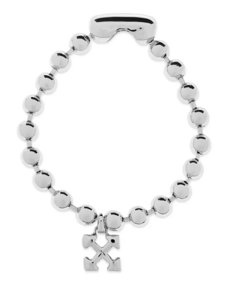 OFF-WHITE Arrow Armband mit Kugelkette - Silber Silber