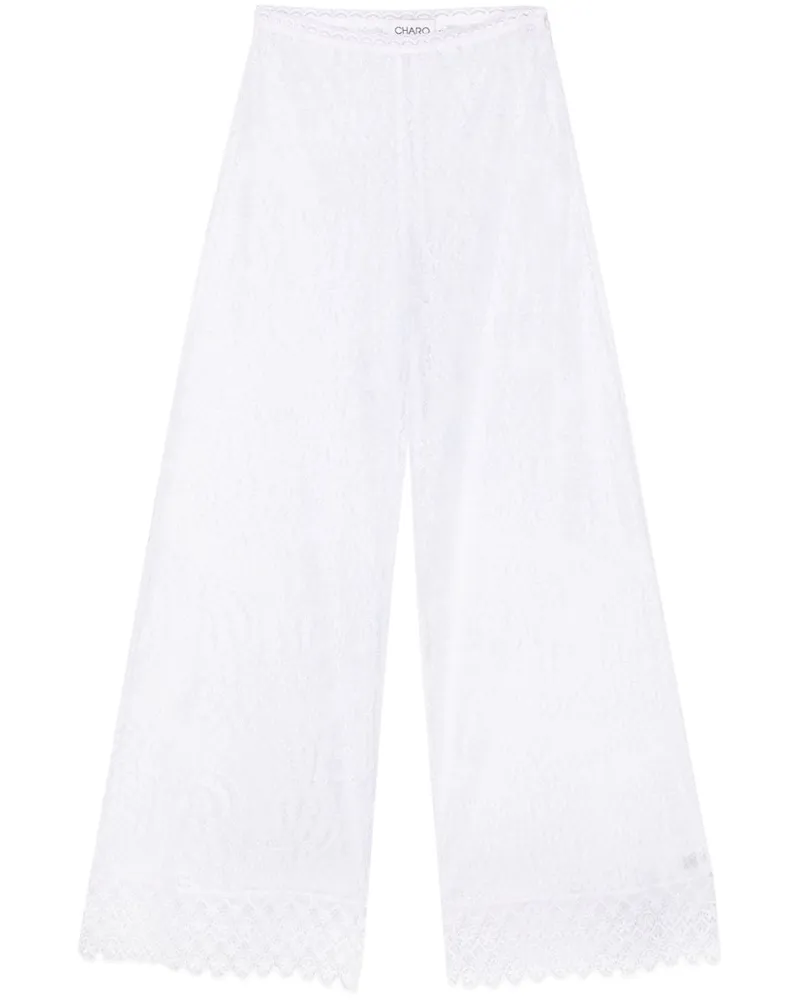 Charo Ruiz Jeret Hose mit weitem Bein - Weiß Weiß