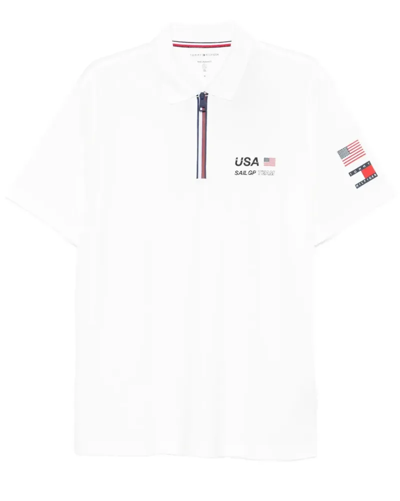 Tommy Hilfiger x Sail GP Poloshirt mit Reißverschluss - Weiß Weiß