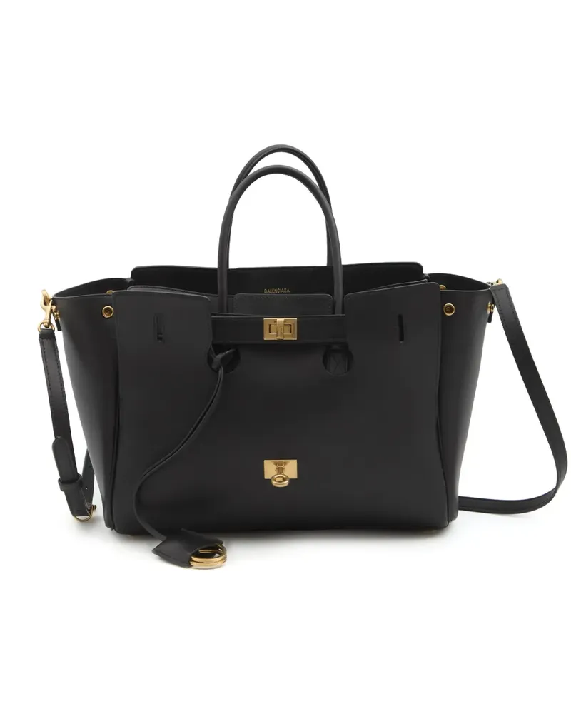 Balenciaga Kleine Carry All Bel Air Tote Bag - Schwarz Schwarz